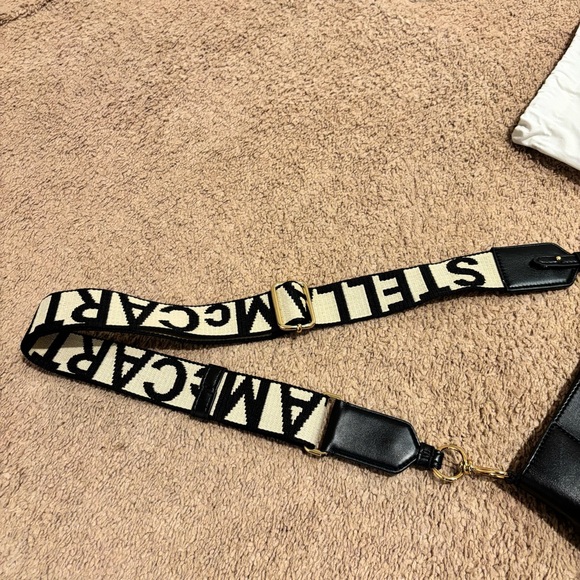 Stella McCartney Black Logo Crossbody Bag - Picture 3 of 7